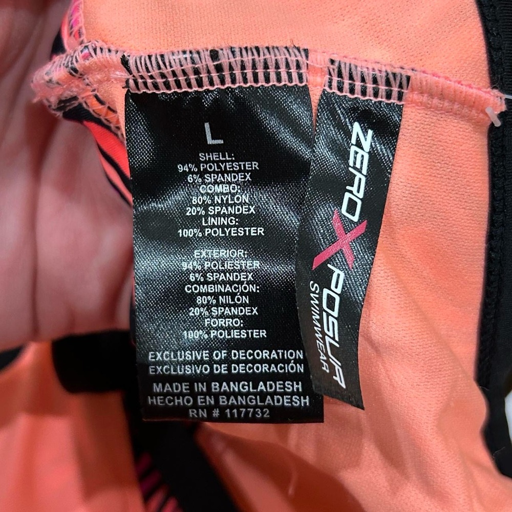 NWT Zeroxposur Tankini Swim Top Women Size Large Pink 4way Stretch Athleisure - Picture 6 of 6